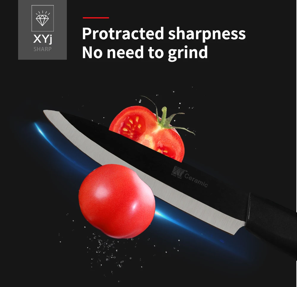 XYj циркония Керамика Ножи 3 &quot4&quot 5 &quot6&quot + 6 &quotзубчатые хлебный Sharp фрукты нож