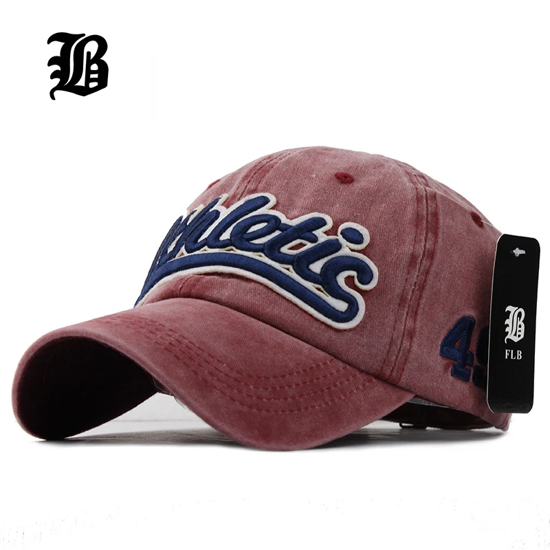 

[FLB] 100% Washed Denim Baseball cap Snapback Hats Autumn Summer Hat for Men Women Caps Casquette hats Letter Embroidery Gorras
