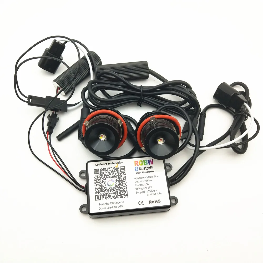 Миллион цветов, меняющихся по wifi RGB для BMW E60, светодиодные ангельские глазки led маркерные огни canbus для E39 E53 E61 E63 E64 E65 E66 E87.