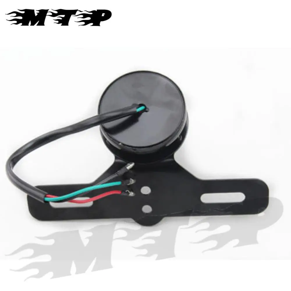 Мотоциклетная светодиодная красная стоп лампа заднего хода держатель номерного