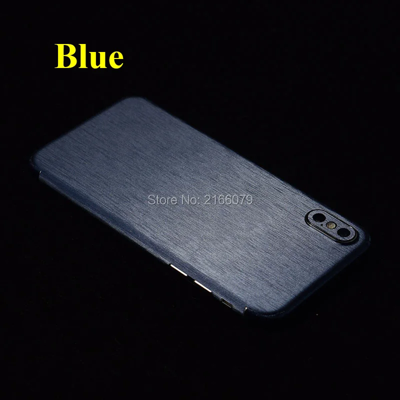 For Apple iPhone X / Xs Max Back Cover Brushed Metal Decal Skin Phone Protective Wire Drawing Sticker Guard (Not a Case) |