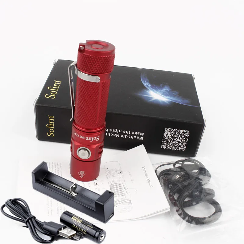 Sofirn SP10 V2.0 комплект Портативный светодиодный фонарик AA 14500 CREE XPG2 факел свет лампы