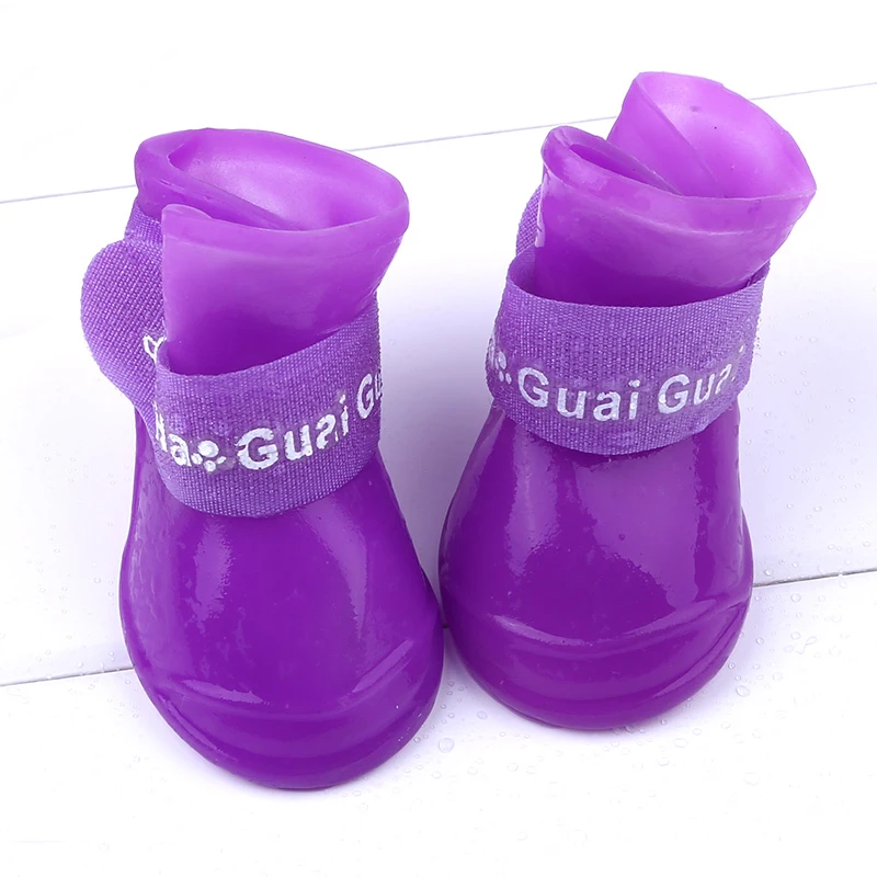 Водонепроницаемая Обувь для собак 4 шт./компл. обувь от дождя маленьких пород