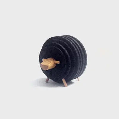 black Овцы форма противоскользящие подставки для напитков DIY термоизолированные войлочные кружки коврики настольные подставки на новоселье подарки Домашний декор 14 шт - Цвет: black