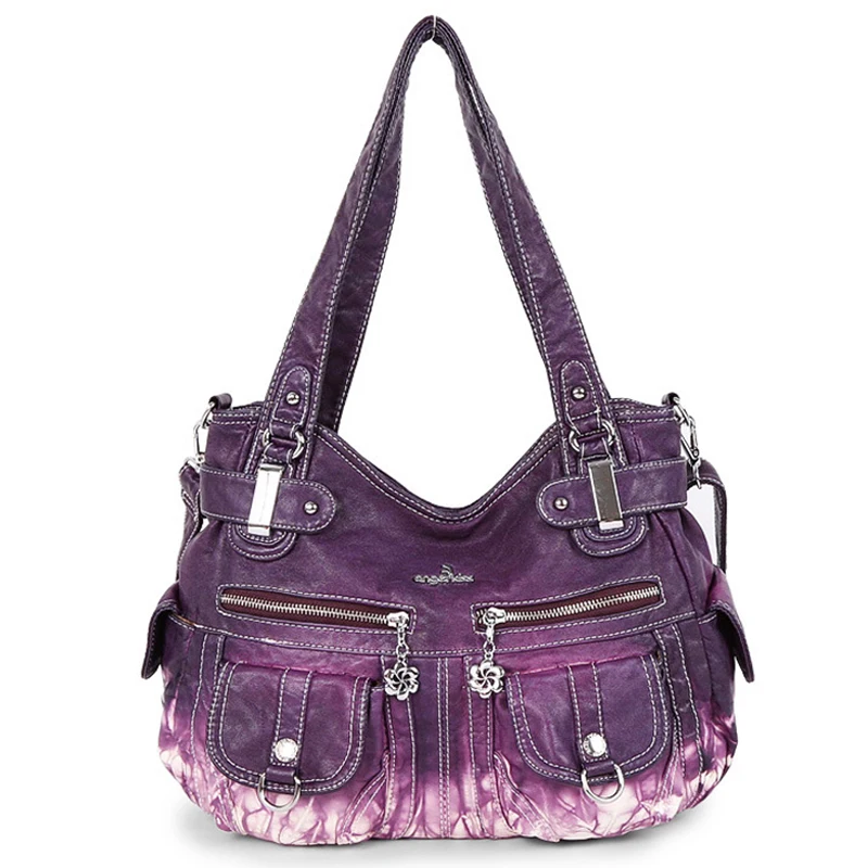 New Brand Durable Women hobo shoulder crossbody bag female casual large totes high quality Washed PU leather bags for ladies | Багаж и