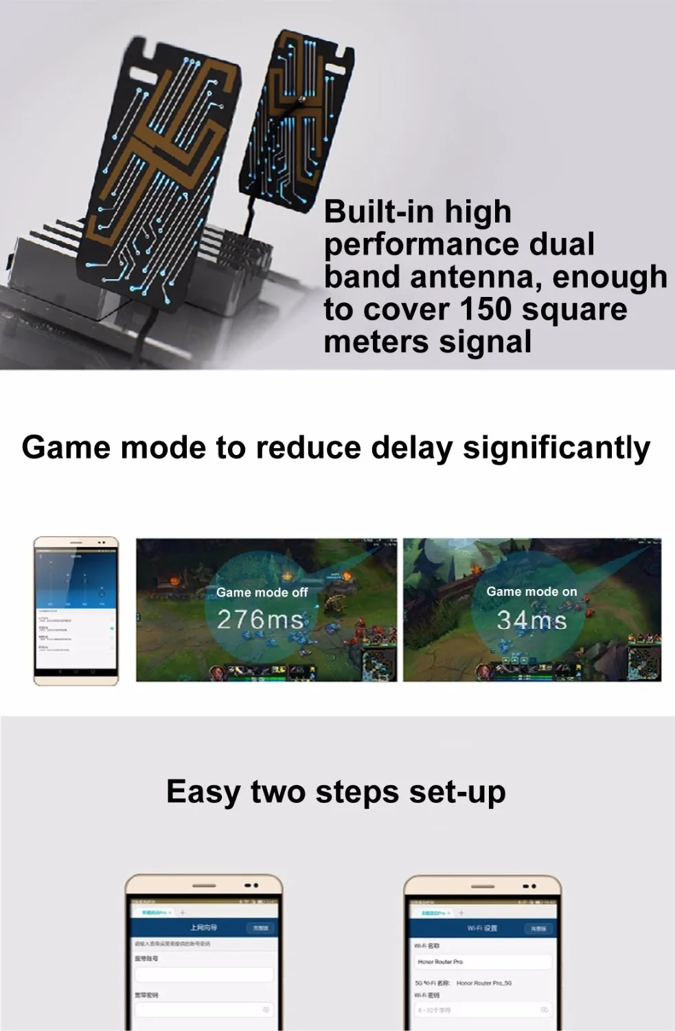 Оригинальный Huawei Honor Router Pro WS851 двухдиапазонный WiFi 2 4 ГГц 300 Мбит/с + 5 867 домашний