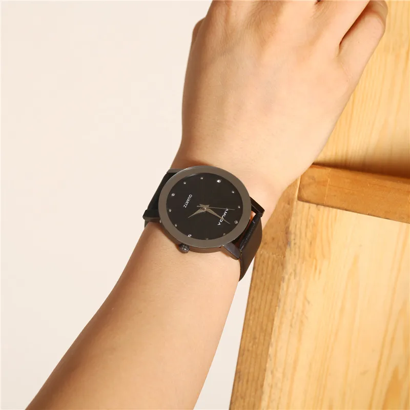 Amuda Топ Роскошные Алмаз бренд кожаный ремешок Повседневное кварцевые спортивные