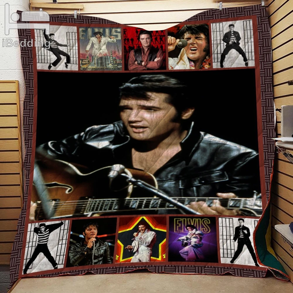 Комплект постельного белья ELVIS PRESLEY с рок н ролловым принтом стеганое одеяло