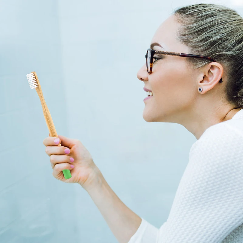 5 шт. зеленый эко зубные щетки с мягкой щетиной для жениха Зубная щётка