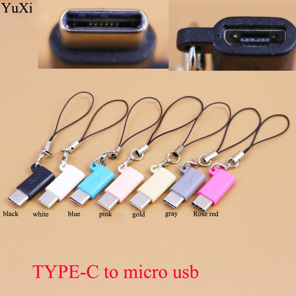 1 шт. кабель-брелок USB Type C адаптер OTG Micro Женский Для Мужской конвертер для Samsung Huawei