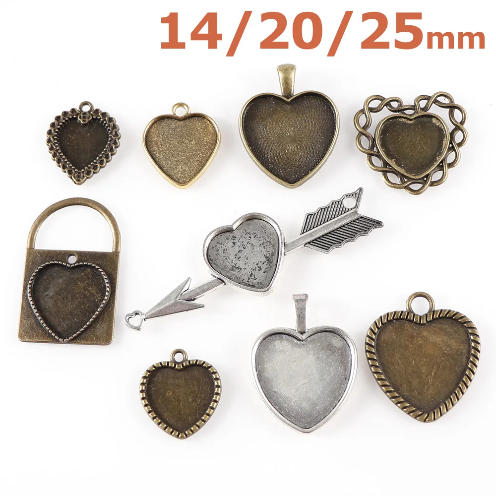 5 10 шт форма сердца влюбленных камео кабошон лоток основа ювелирных изделий