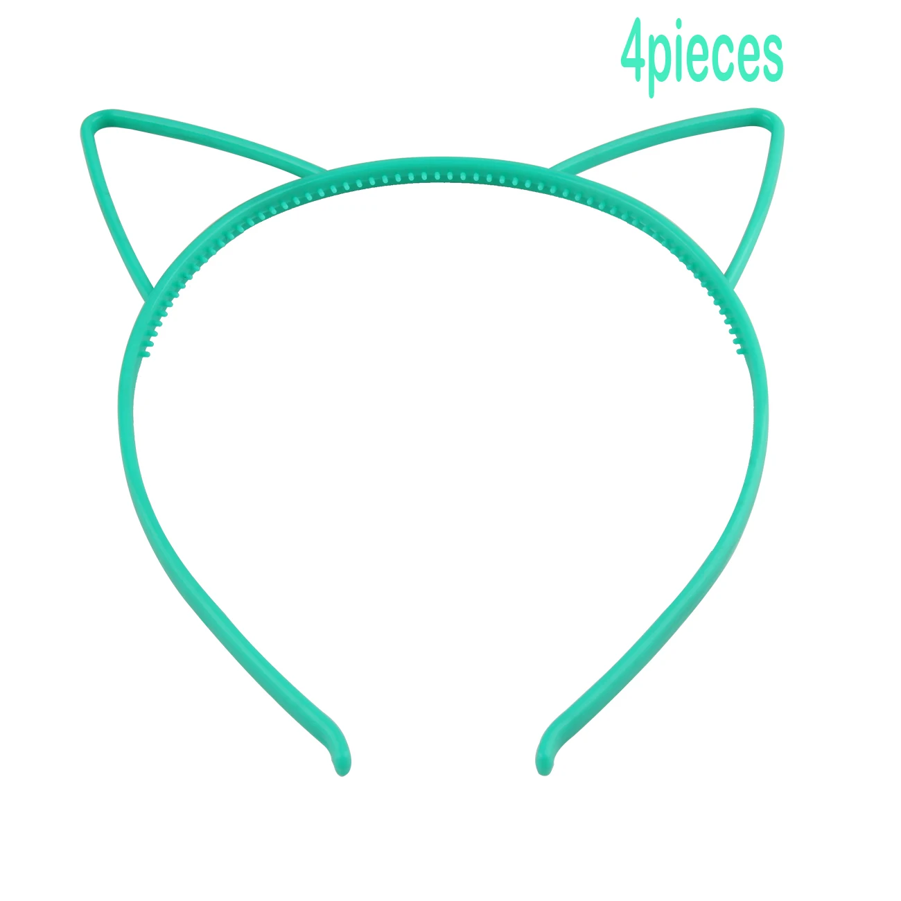 green cat headband 4 шт. Милая пластиковая головная повязка лента для волос для женщин девочек Корона мультфильм тиара аксессуары для волос Головные уборы Вечеринка принадлежности - Цвет: green cat headband