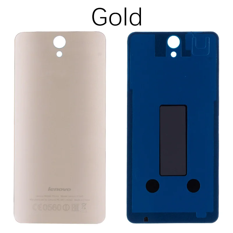 Gold Задняя крышка для Lenovo Vibe S1 A40 S1A40 на батарею черный белый - Цвет: Gold