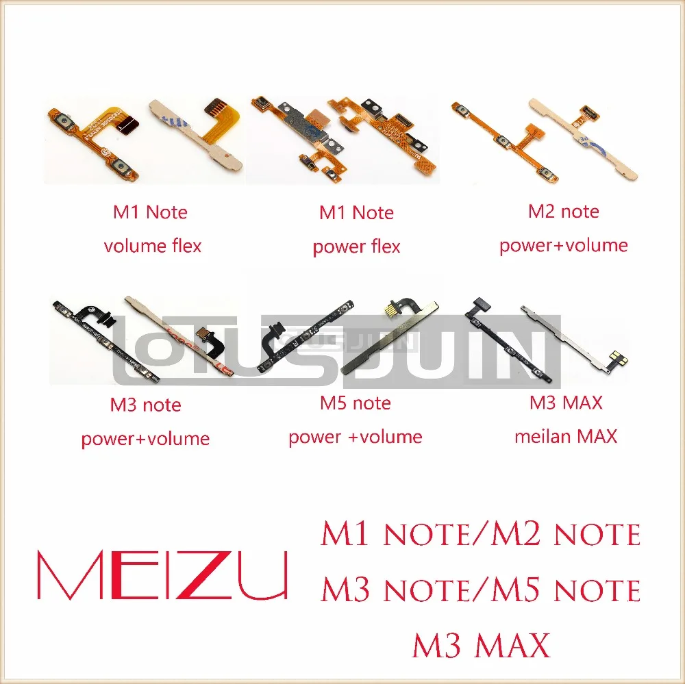 Гибкий кабель с кнопкой увеличения/уменьшения громкости для Meizu meilan M1 note M2 M3 M5 Note