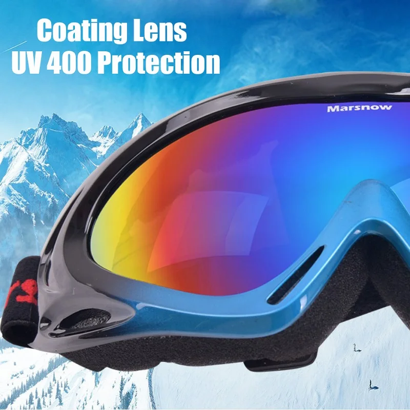 MARSNOW зимние лыжные очки ветрозащитные для сноуборда защита UV 400 женские и мужские