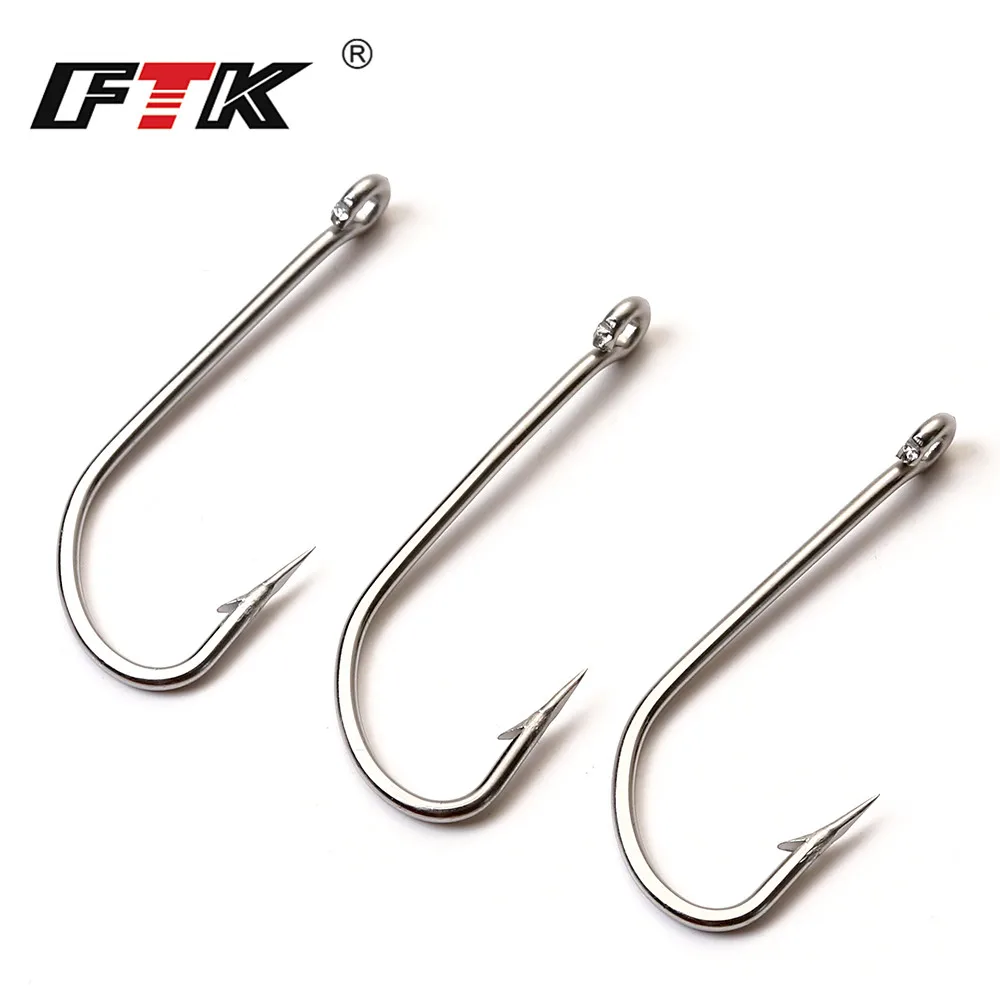 Крючки из нержавеющей стали FTK 401SS OShauchness 6/0 # 1/0 с 25 шт. 1 8 50 для крючков ловли карпа