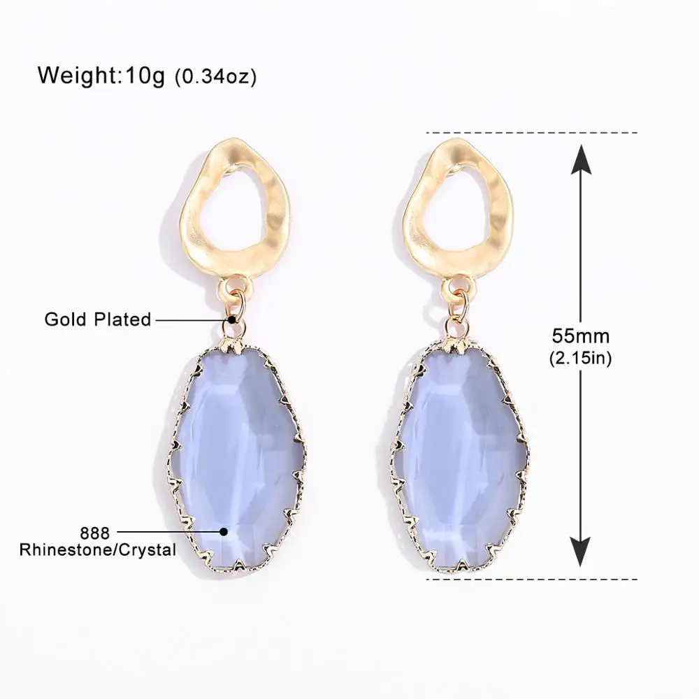 Minlover этнические геометрические несимметричные прозрачные стеклянные Висячие