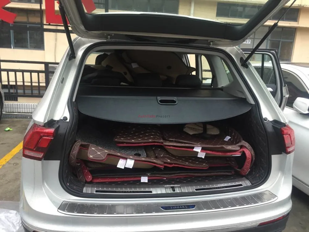 Алюминиевый сплав + тканевый защитный щит заднего багажника для VW NEW Tiguan 2016 2017 2018