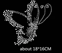 2pclot butterfly iron on applique patches hot fix rhinestone transfers fixing rhinestones hot fix motif for shirt dress