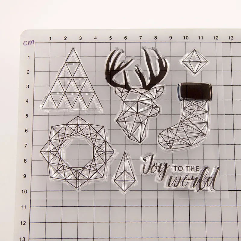 2019 Счастливого Рождества носки с оленями подарок прозрачный силиконовый штамп