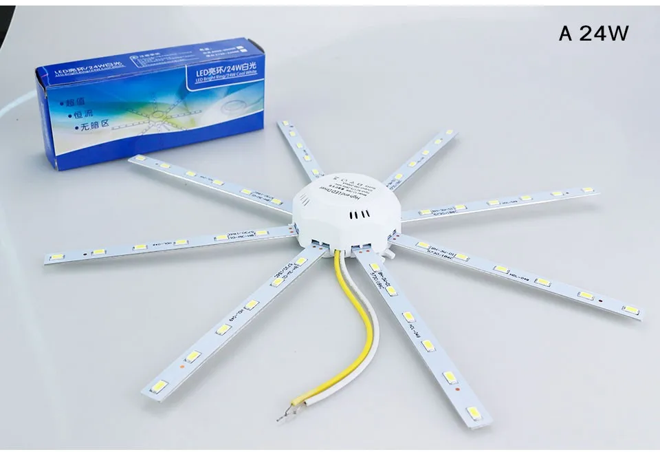 12 Вт 24 Вт потолочные лампы светодиодный модуль AC220V SMD 5730 2835 Светодиодный доска освещение в виде осьминога трубка замена потолочная панель светильник ing источник