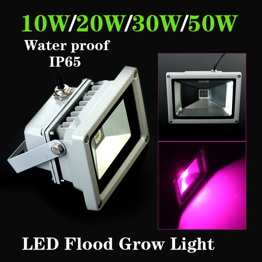 

10W 20W 30W 50W Hydroponics LED Grow Lights Flood LED Grow Lamp AC85-265V Water Proof Red+Blue Grow Lighting