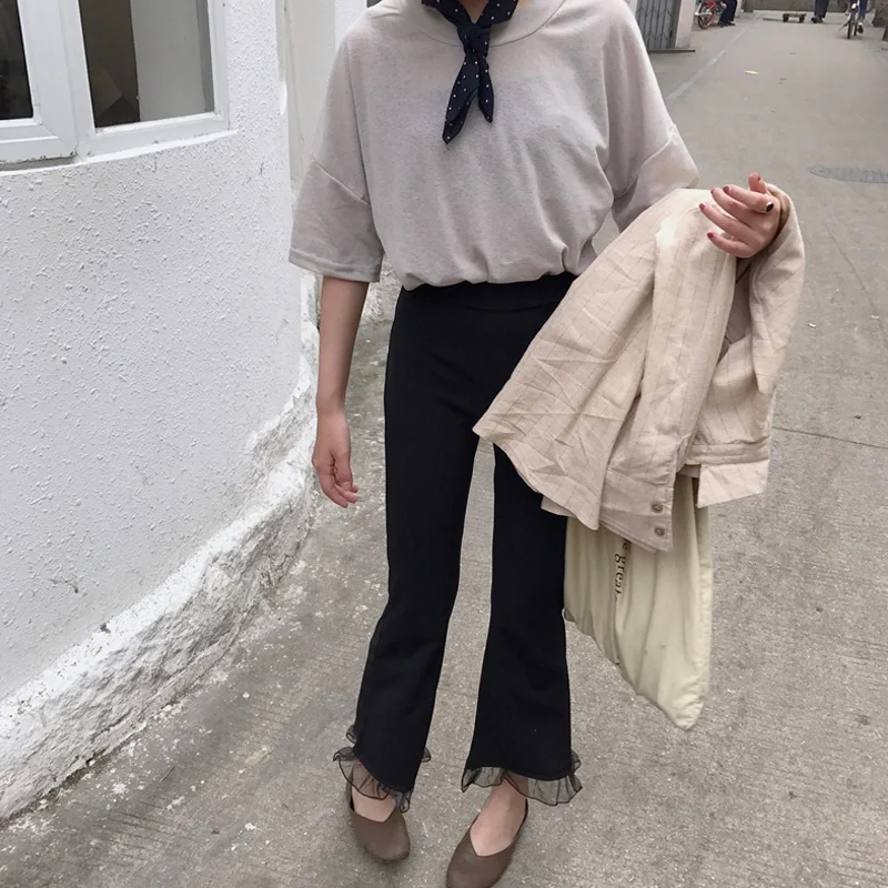 2017 распродажа Для женщин Брюки Лето новый корейский Chic свободные тонкая талия