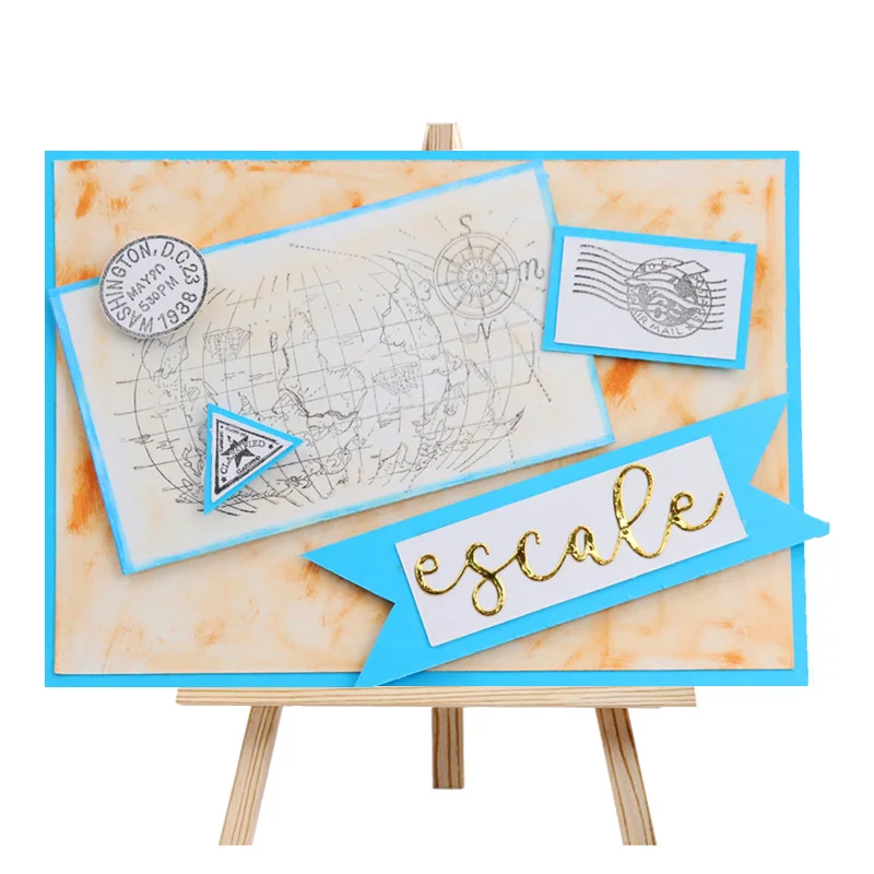 Французские слова штампы Дискавери высечки металла нового 2018 ремесло письмо