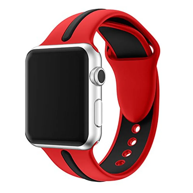 ASHEI силиконовый ремешок для наручных часов Apple Watch, версии 4 40 мм, 38 мм, 42 мм, мягкие спортивные браслет для наручных часов iWatch, полосы серии 3/2/1 ремешок