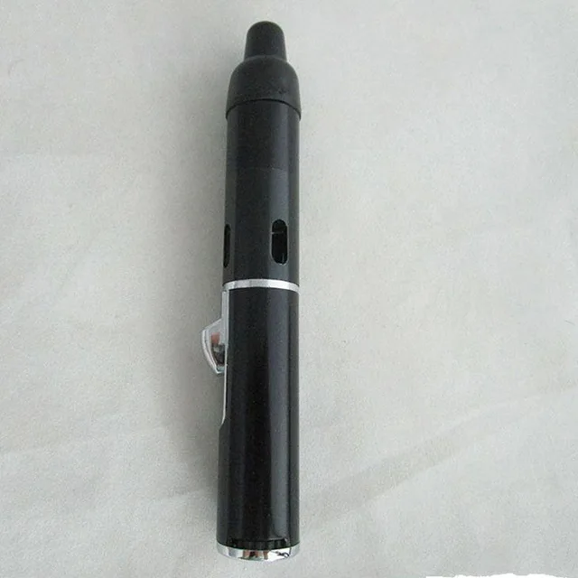 Новинка, клик N Vape, горелка для сухих трав, благовоний, табачная трубка, переноска, самозаправляемая Бутановая Зажигалка для электронной сигареты, травяной дым - Цвет: Black