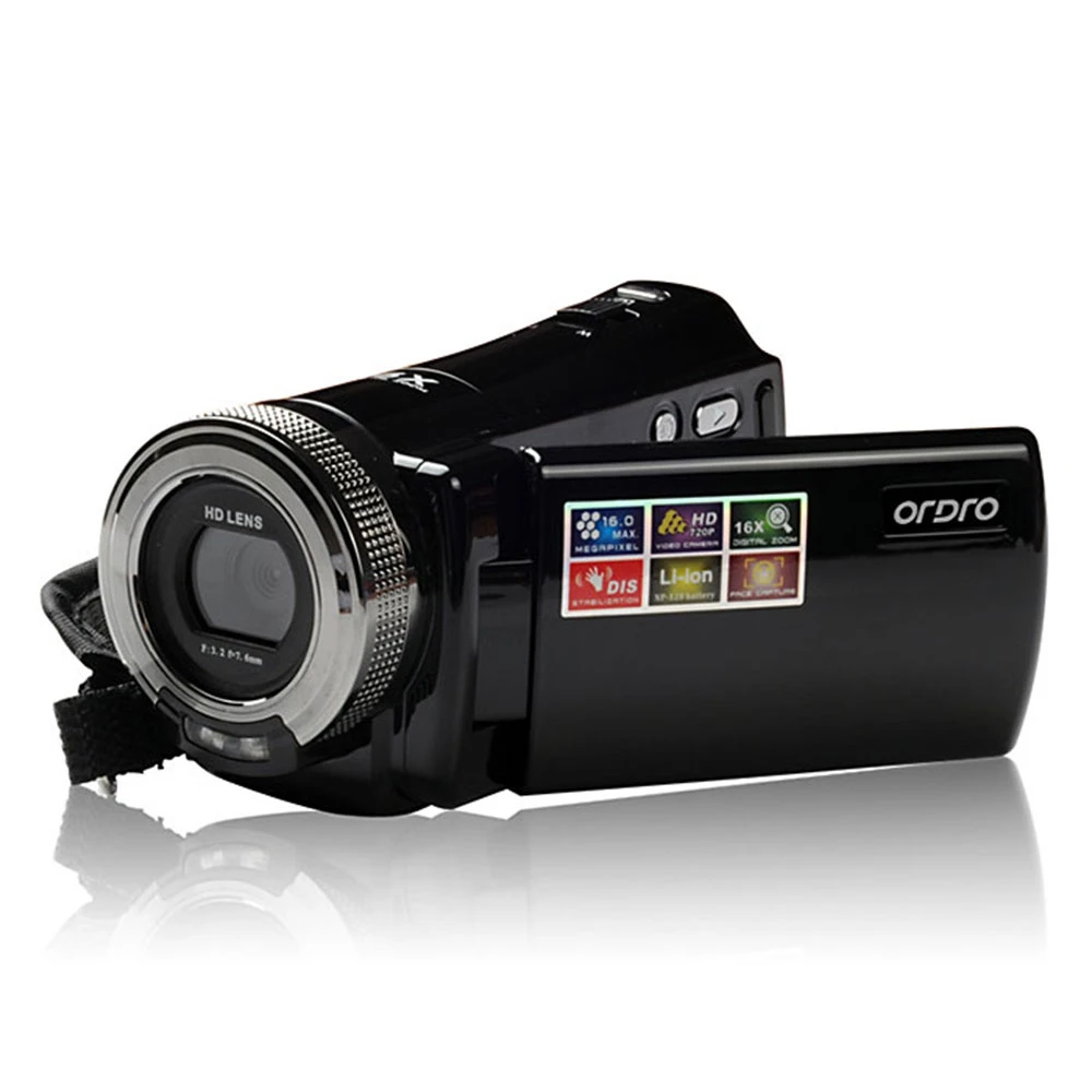 ORDOR DV 108 Цифровая Видеокамера Ordro 2.7 дюйма LCD 16MP HD 16X Зум Видеокамеры 720 P DV|camera 3g|camera 12v