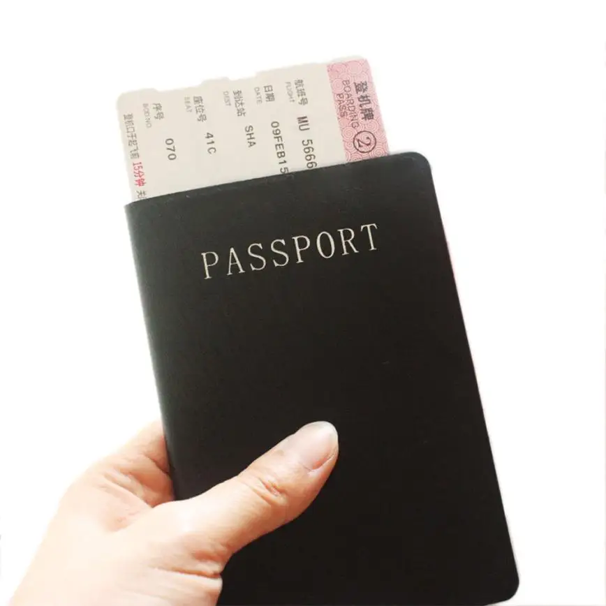 Из искусственной кожи Обложка для паспорта путешествия кошелек Кредитная