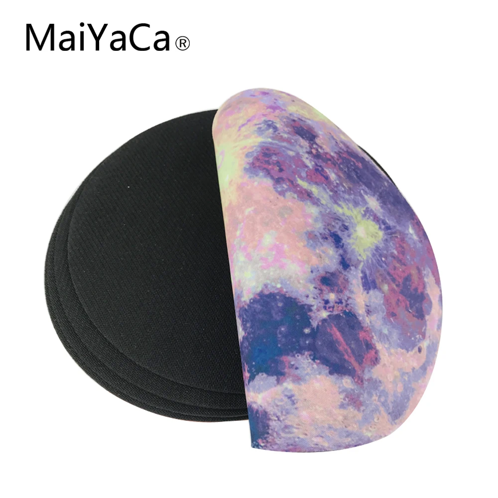 MaiYaCa Moon маленький размер круглый коврик для мыши Нескользящий Резиновый Коврик