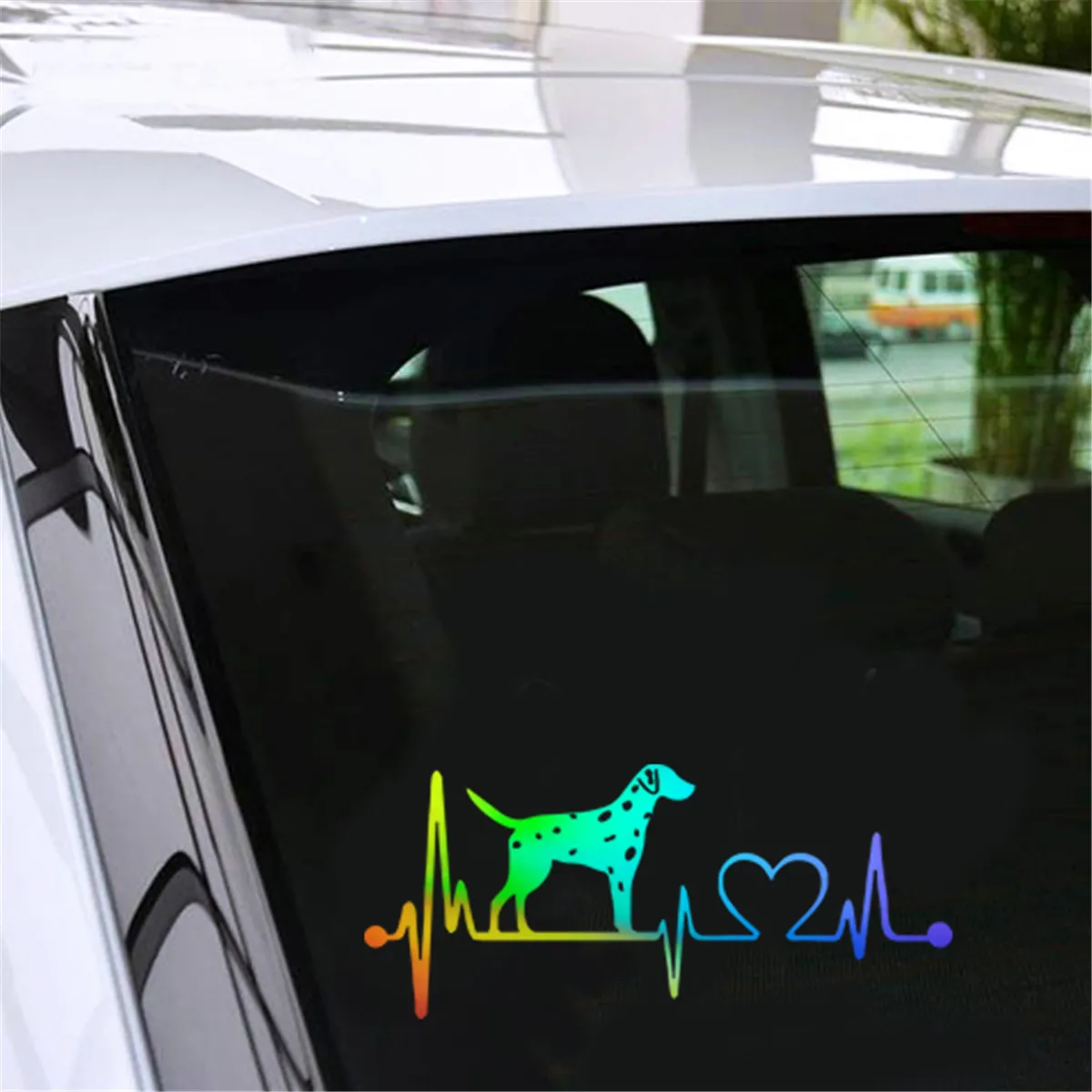 Dalmatian Heartbeat Dog Car Stickers Wall Home Glass Window Door Laptop Auto Truck Bumper Van Vinyl Decal | Автомобили и