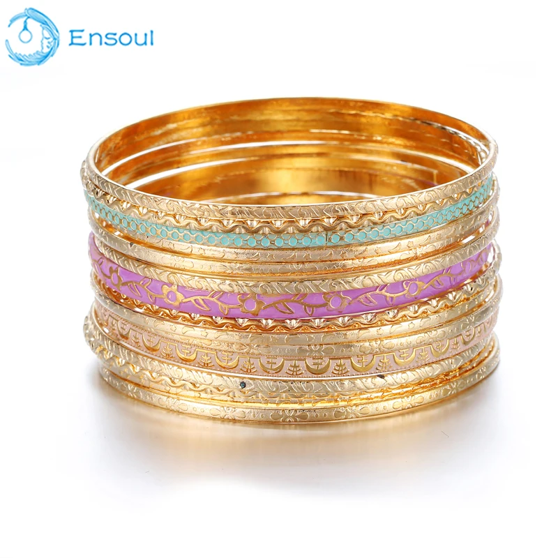 ENSOUL новый модный стиль 15 шт./лот очаровательные браслеты розового золота и для