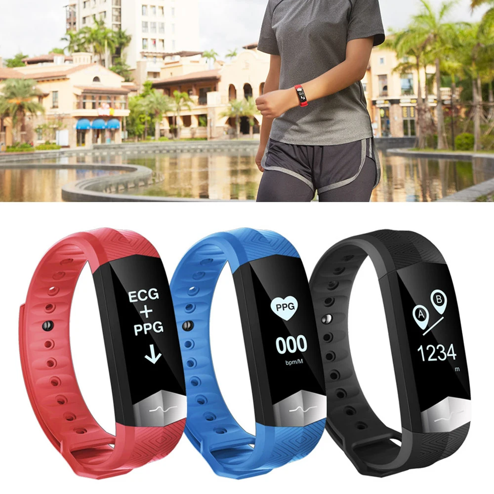 CD01 ECG HR смарт-браслет Bluetooth спортивный Смарт Браслет для измерения кровяного
