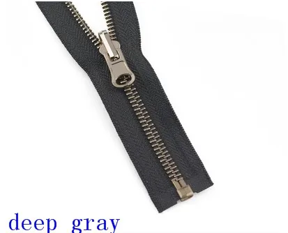 deep gray Высокое качество 70 см металлическая молния открытый конец двусторонний слайдер тянуть молнии портной DIY Пальто Аксессуары для шитья одежды D670 - Цвет: deep gray