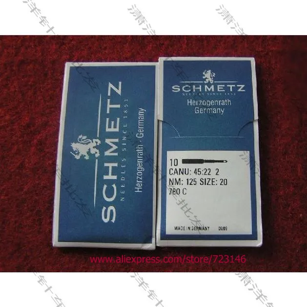 Иглы для промышленной швейной машины SCHMETZ CAN:45:22 2 NM:125 Размер: 20 780C 780 C братьев Durkopp