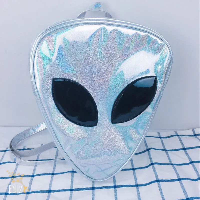 3 Лазерный прозрачный рюкзак для мальчиков, 3D, Alien ET Head Face, дизайнерский Унисекс Рюкзак, модная треугольная сумка для отдыха для девочек M439 - Цвет: 3