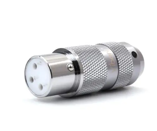 female plug 4 шт. Viborg 99.998% Чистая медь родиевое покрытие Соединительный Штепсель XLR аудио кабель баланс 3Pin - Цвет: female plug