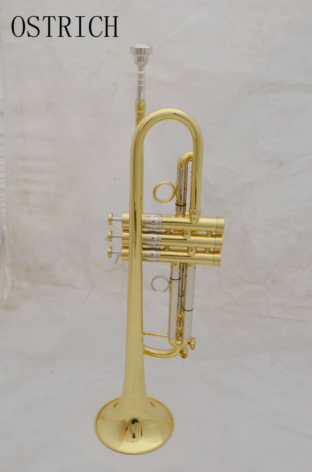 Новая Страусиная распродажа! Абсолютно новая латунь отделка Bb Труба с бесплатным