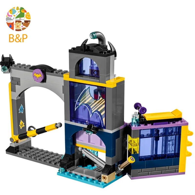 41237 354 шт. DC Super Hero для девочек Batgirl Secret Bunker Wonder Woman строительные блоки кирпичные