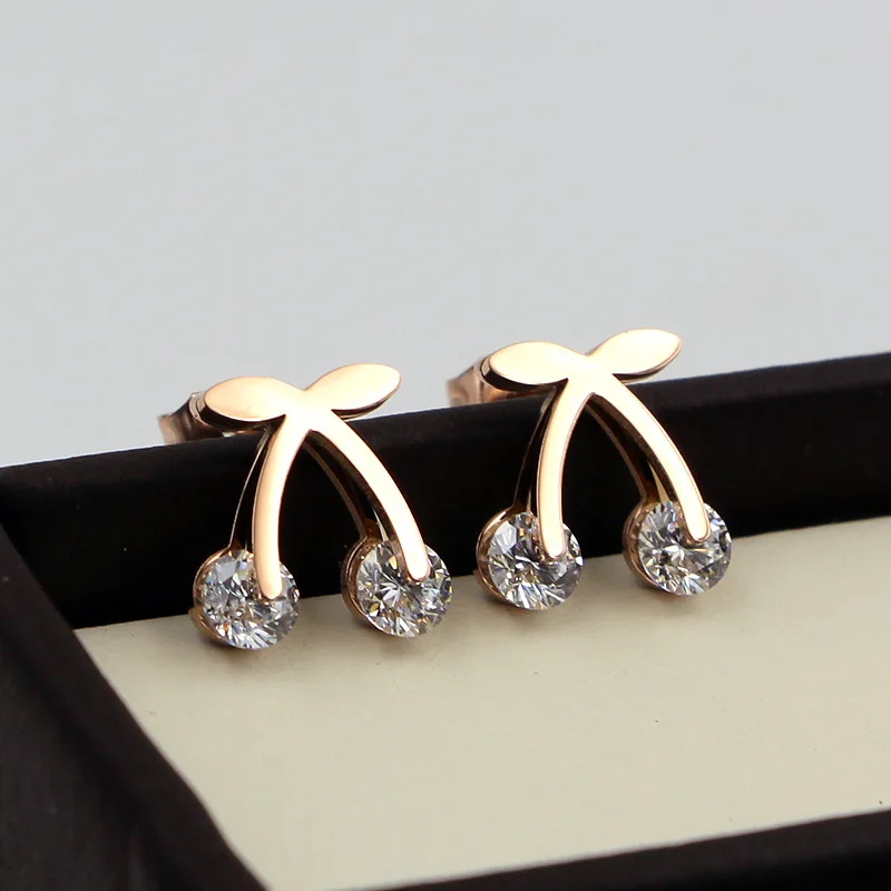 Женские блестящие серьги-гвоздики из нержавеющей стали | Украшения и аксессуары