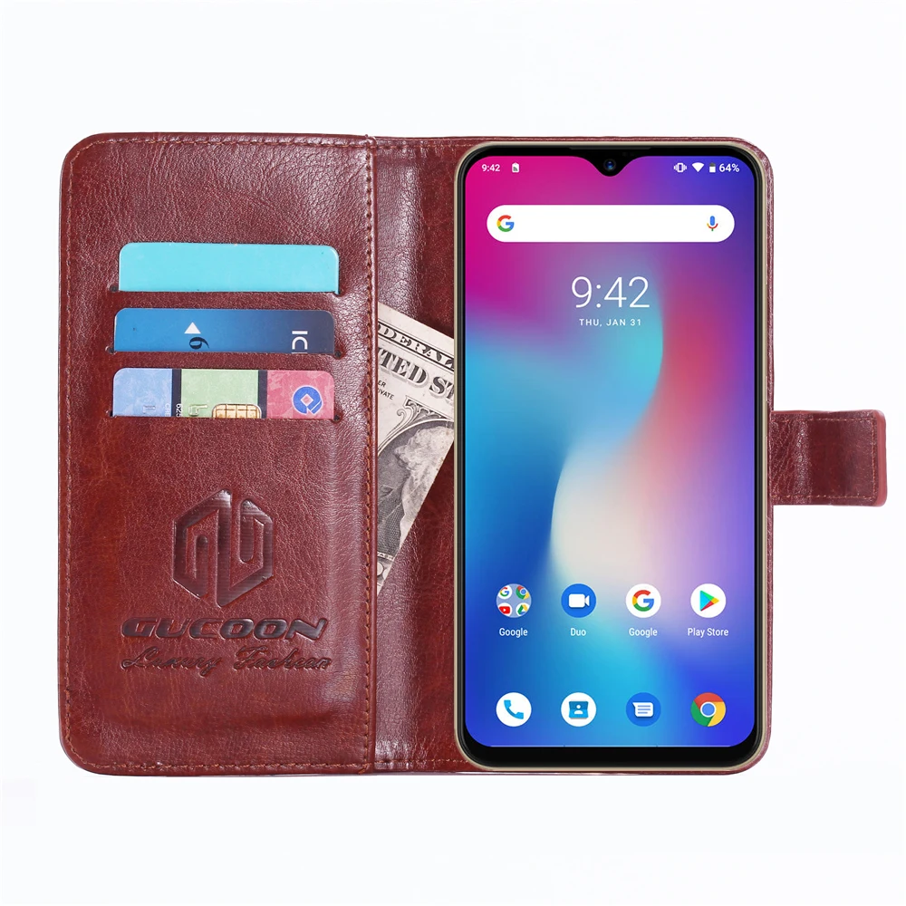 Классический чехол-бумажник GUCOON для UMIDIGI power F1 Play F2 S3 Pro X, Винтажный чехол-книжка из искусственной кожи, Модный чехол для телефона