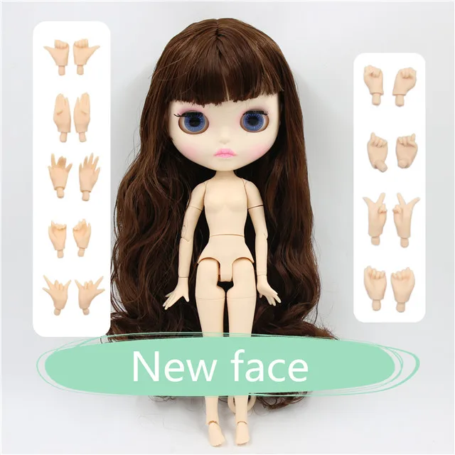 matte face Фабрика blyth кукла 1/6 bjd кукла с одеждой обувь или новое лицо голая кукла 1/6 30 см - Цвет: matte face