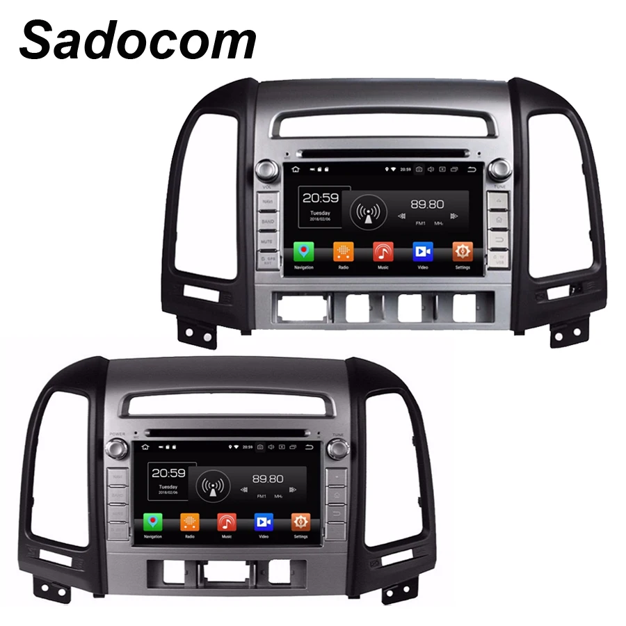 TDA7851 Android 9,0 для hyundai Santa Fe 2006-2012 8 ядерный 4 Гб ОЗУ 32 ГБ Автомобильный dvd-плеер gps Navi карта RDS радио wifi Bluetooth 4,0