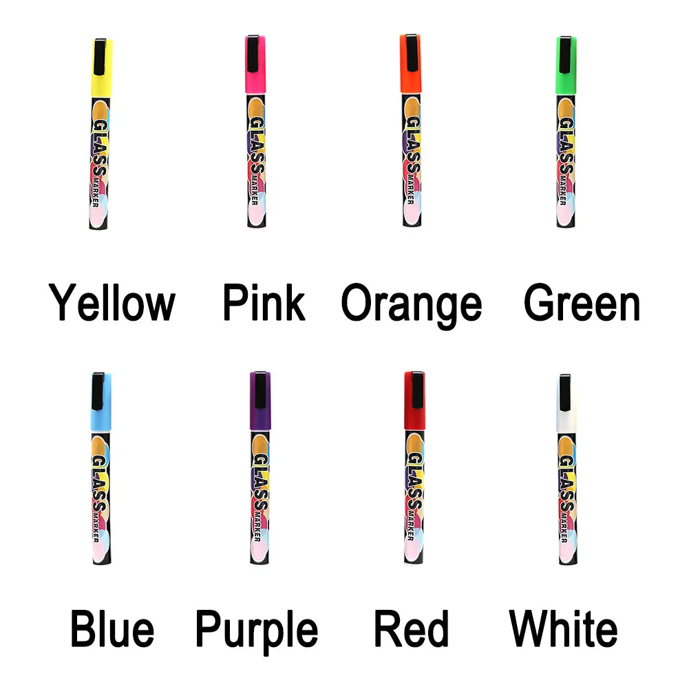 Жидкий Мел Маркер ручки стираемые разноцветные хайлайтеры LED доска для письма