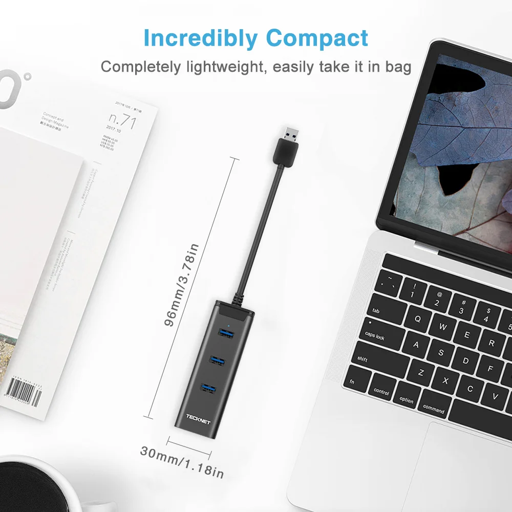 TeckNet 3 порта USB3.0 концентратор 10/100/1000 гигабитный Ethernet LAN проводной сетевой адаптер