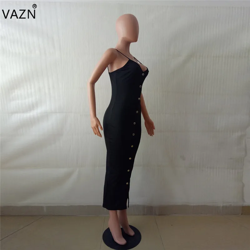 VAZN 2019 личность Дизайнерские пикантные Стиль женское платье из цельного полотна с