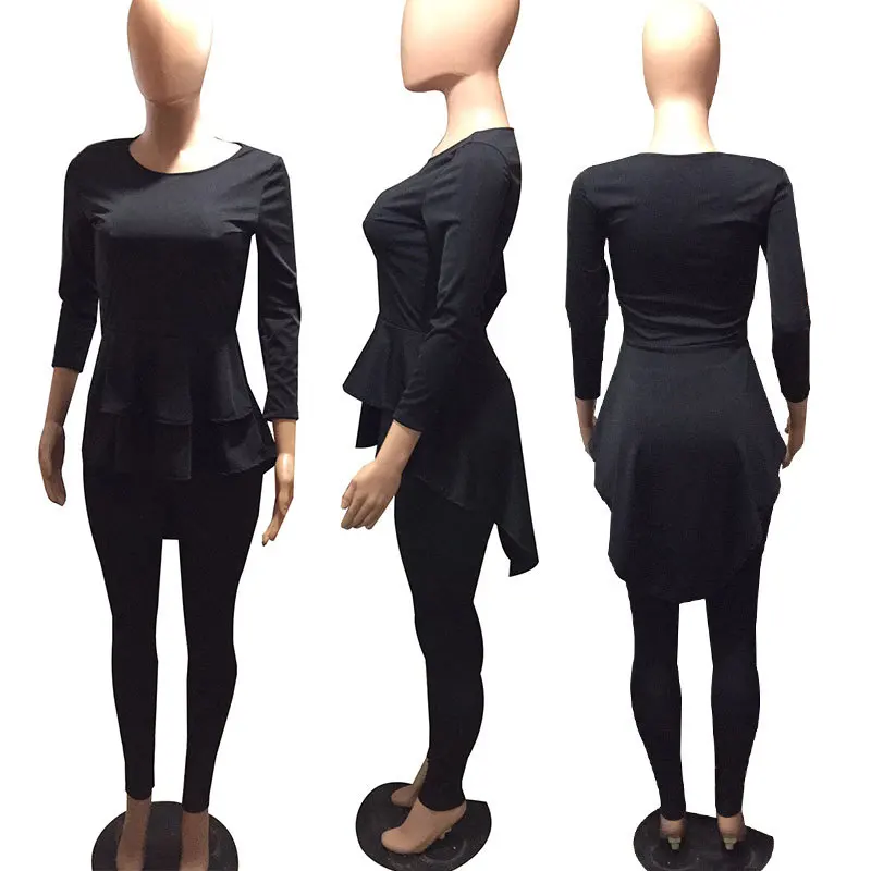 Женский комплект из 2 предметов топ с оборками + штаны модный сексуальный женский